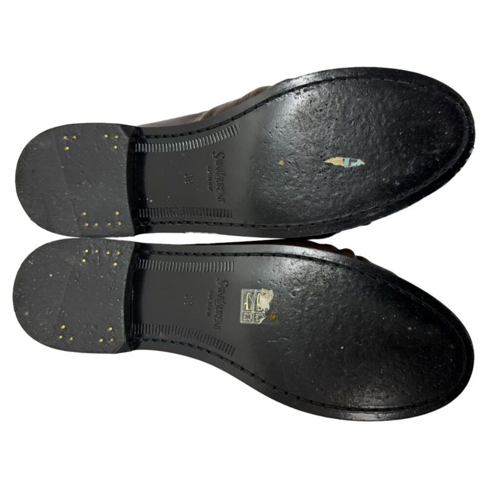 Saint Laurent Le Loafer Penny Loafers in Brown Leather - Picture 7 of 12